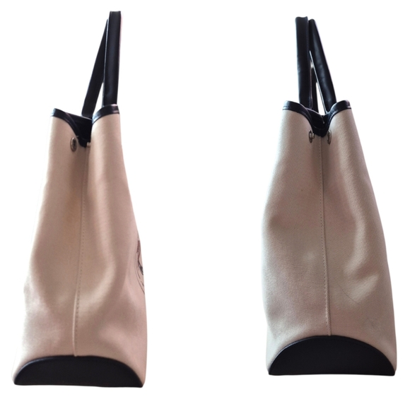 Longchamp Large Rosea 1948 Canvas Leather Tote Bag - Picture 13 of 16